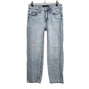 Aeropostale Baggy Jeans Womens 000S Light Blue Low Rise Light Wash Straight